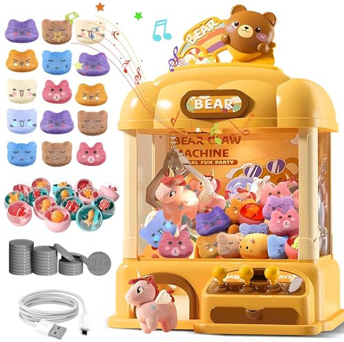 ROHSCE Machine à Pinces pour Enfants Jouet Mini Machine à Pinces Attrape-Bonbons Distributeur de Prix Machine de Jeu d'arcade pour la Maison Fêtes Cadeaux de Noël Anniversaire Jouets Cool pour Filles