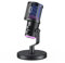 Tisco USB Microphone à Condensateur, pour Gaming Podcast Streaming Pc/PS5/PS4/Mac, avec Éclairage RGB Contrôlable, Sourdine à Une Touche, Support Adjustable, Plug and Play