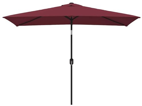 Gecheer Ombrellone con Palo in Metallo 300x200 cm bordò