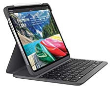 Logitech Slim Folio Pro iPad Hülle mit Kabelloser Bluetooth Tastatur, Für iPad Pro 11 1. Generation (A2228, A2068, A2230, A2231), 14 iOS-Sondertasten, Magnetverschluss - Französisches AZERTY Layout - Graphit