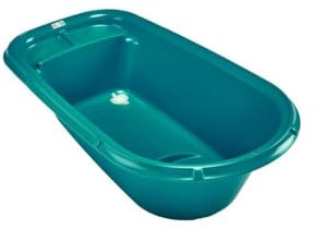 THERMOBABY - Baignoire LUXE - Bain de bébé - Légère - Compacte - De la naissance à 12 mois - Emeraude - Fabriqué en France