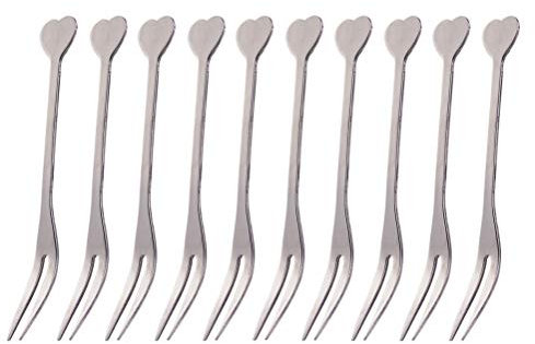 10 Pièces Fourchettes à Escargots Fourchettes à Moules Petites Fourchettes Fruit Fourchettes De Dégustation Fourchettes à Fondue Fourchettes à Crabe Cocktail Gâteau