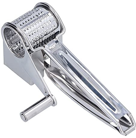 Käsereibe aus Edelstahl mit Griff, drehbarer Käsereibe in der Hand, Hühnchen-Walnuss-Nüsse-Reibe für die Küche,Käsereibe Edelstahl Käsereibe mit Kurbel für müheloses Reiben von Hartkäse
