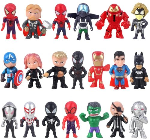 FC1 Tortendeko, Kuchen Deko, Spielzeug Set, Minifiguren, Tortendekoration Geschenke Mitgebsel Kindergeburtstag Party Dekoration Geburtstag Tortenfiguren Für MäDchen Junge Happy Birthday Cake Topper