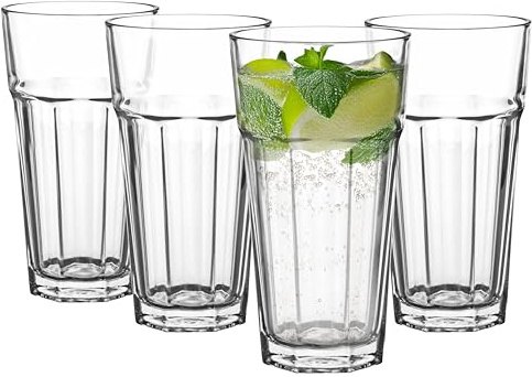 Glasmark KROSNO, 320 ml, lot de 4, à long drink, à boire, verre highball, à eau, cocktail, parfaits pour la maison, les restaurants et les fêtes, ensemble de