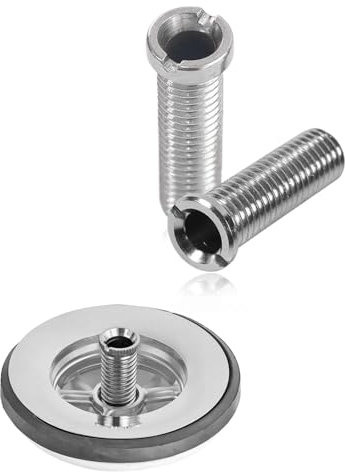 KGDUYC 2 pièces Vis creuses argentées M12 x 30 mm- vis de fixation pour vanne de vidange, panier d'arrosage, bouchon de crépine