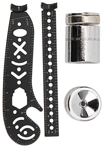 Herramienta de Regla Ding Multifunción Negra, Pintura Magnética, Productos para Exteriores, Montañismo y Cámara (17mm)