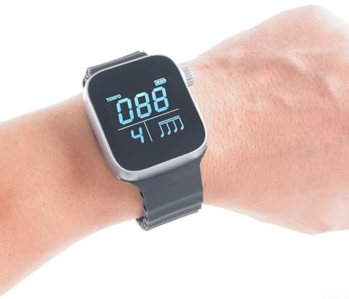 Tragbares Metronom, intelligentes Vibrationsmetronom, multifunktionale digitale Armbanduhr, Beat-Counting, für Instrumente, Praxis