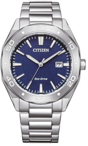 CITIZEN Orologio analogico da uomo Eco-Drive con cinturino in acciaio inox BM7631-52L