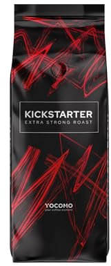 YOCOMO Kickstarter Extra Strong Roast (1kg) - Premium Espressobohnen für Siebträgermaschinen, Kaffeevollautomaten & Espressokocher - ganze Bohnen - 100% Robusta - Wenig Säure - Dunkle Röstung