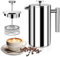 LUOJINYI Kaffeebereiter aus Edelstahl, 1000ML Hochwertige French Press, Doppelwandig Isoliert System mit Zweilagiger Konstruktion, Große Kapazität Ideal fürs Verschenken an Kaffeeliebhaber