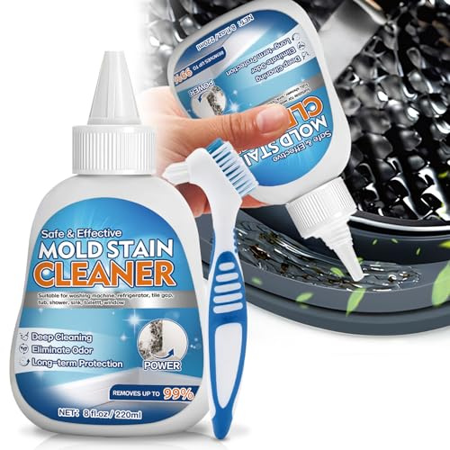 Aarovibe Mould Remover, Large Capacity Mould Remover Gel for Washing Machine Seals, Bathroom Grout, Shower, Tile, Kitchen Sink & Stains – Deep Cleaning Grout Cleaner 8 Fl Oz