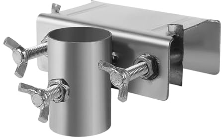 Soporte para sombrilla de terraza, soporte para sombrilla de patio para barandilla de cubierta, base ajustable acoplable, soporte portátil para pesca, camping, piscina, parrilla, playa, balcón al aire