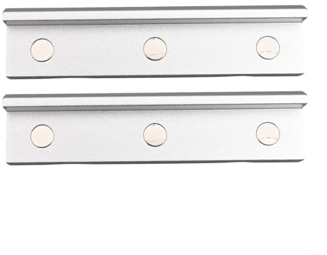 Almohadillas magnéticas de mordaza para tornillo de banco, tiras protectoras de aleación de aluminio con poliuretano antideslizante, 4/5/6/8 pulgadas (100/125/150/200 mm), paquete de 2 (5 pulgadas)