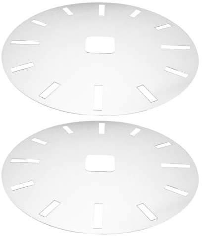 Uonlytech Gabarit d'horloge en 2 pièces : Gabarit de défonceuse pour cadrans d'horloge murale - Pochoirs pour chiffres en acrylique - Guide circulaire pour le travail du bois.
