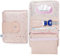 Jubi® Windeltasche mit Wickelunterlage für unterwegs mit extra viel Platz- Kleine Wickeltasche - Rosa mit Konfetti(Klettverschluss)