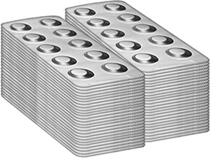 Lot de 500 pastilles de test de PoolLab pour déterminer la teneur en chlore libre et en pH dans l'eau de piscine - Lot de 250 pastilles DPD1 et 250 pastilles Phenol Red