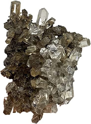 Minerales Piedras Natural Six Dado que la columna forma transparente Calcit Muestras Minerales Piedras y Cristales Cristales de curación Decoración de piedras de cristal de cuarzo ( Color : Dark Khaki