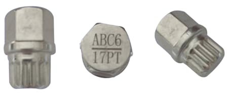 M&S Security Master Anti Theft Car Locking Wheel Nut Bolt Key For VW Volkswagen ABC 6/17 17 Spline For Caddy Golf Jetta Passat Polo Tiguan Touran Transporter