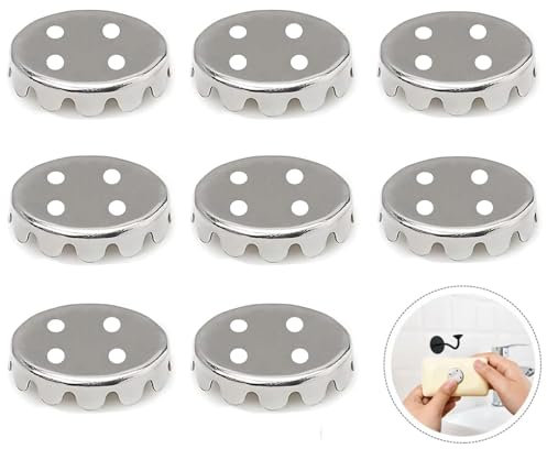 WERIGONI 8er-Pack Seifenhalter-Ersatzplatten, Seifenhalter-Abdeckung Badzubehör Edelstahl-Seife Magnetische Seifenhalterplatten,Seifenmagnet