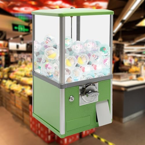 Machine à chewing-gum, machine à chewing-gum à bonbons, petit distributeur automatique, machines à bonbons vintage, machine à prix pour appareils de 4,5 à 5,5 cm de large, pour la maison(Green,10 PENN