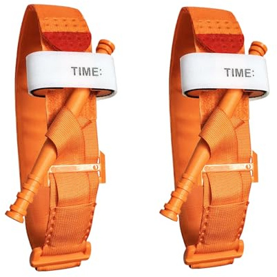 2 Pièces Garrot Tourniquet,Tactique Kit d'urgence,Tactical Tourniquets pour Camping,Tactical Tourniquets Pansement,pour Le Contrôle de la Perte de Sang Kits de Randonnée et d'urgence