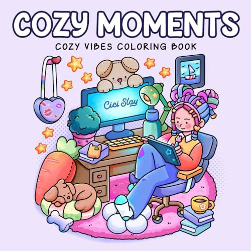 Cozy Moments: Adult Coloring Book with Cozy and Comfy Designs of Girls, Boys, Friends, and Family Moments for Relaxation and Stress Relief