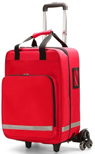 Mochila Emergencias Sanitarias Con Carrello Ruote Rimovibile,Mochila De Emergencias Modulable De Gran Capacidad,Bolsa Para Equipo De Protección Individual,Bolsa Bombero Transporte EPI,Médico A