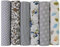 UOOOM 6 Stueck 50 x 50cm Stoffpakete Patchwork Stoffe Baumwolle tuch DIY Handgefertigte Nähen Quilten Stoff Baumwollgewebe Verschiedene Designs (Grau)