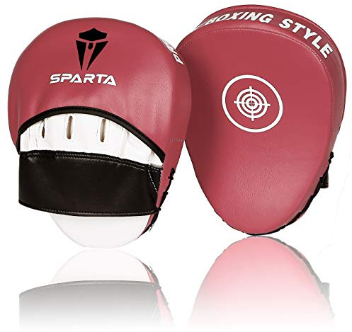 Focus pads Boxing Mitts - Curved Hook and Jab Target Hand Pads - Great for MMA, Kickboxing, Martial Arts, Muay Thai, Karate Training - Padded Punching, Coaching Strike Shield (Pink)