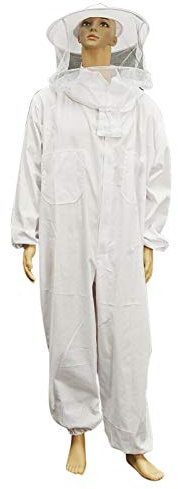 POHOVE Apicultura traje chaqueta apicultura con velo redondo profesional apicultura completa ventilada chaqueta apicultura ropa protectora para principiantes y comerciales apicultores