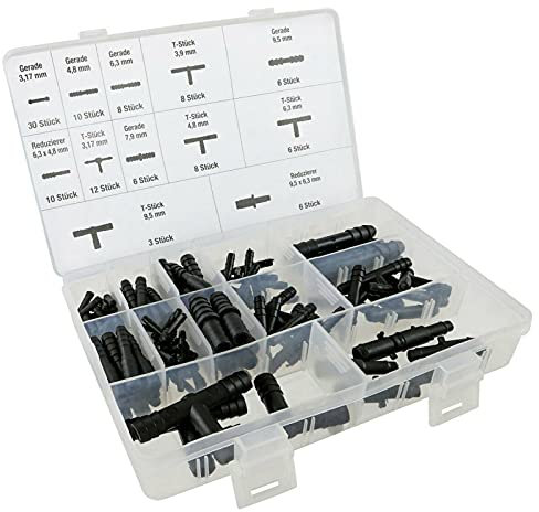 Lot de 113 raccords de tuyau en T noir pour arrosage