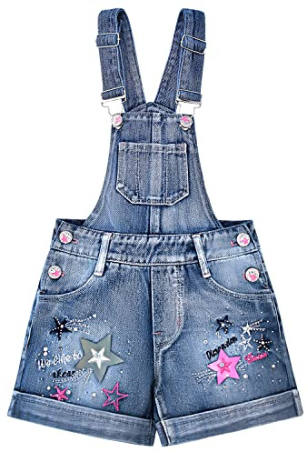 Peacolate 3-10A Enfants Filles Combinaisons et Combinaisons Bavettes Colorées Tie Dye Shorts Bretelles Shorts Jeans Pantalons