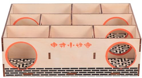 Baluue Criceto Labirinto di Legno Tunnel Giocattolo Cavia Esplorare Giocattoli Piccolo Nascondiglio per Animali Parco Giochi per Criceto Gerbilli S Labirinto Criceti