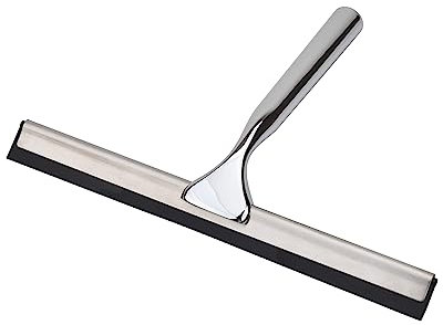 Adjaso Allzweck-Abzieher aus Edelstahl für Glasduschtüren, Autofenster, Heimspiegel, Badezimmerreiniger