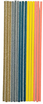 15 Lime Abrasive by Super Colla Colle21- kit di Lime Abrasive, Lime per modellismo e figurini, 3 Lime oro 100 GR, 3 Lime argento 180 GR, 3 Lime grigio 240 GR, 3 gialle 320 GR, 3 Lime arancione 400