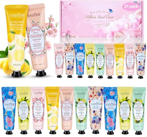 Tenuiskft Mini Crème pour les Mains, Hydratante, Coffret Cadeau Unisex pour Noël, Saint-Valentin, Anniversaire, Fête des Mères, Voyage