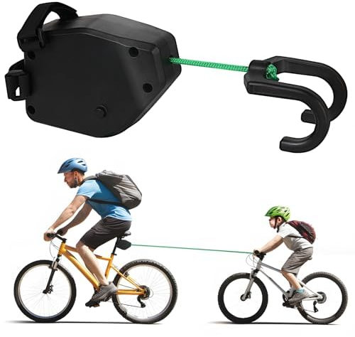 Abschleppseil für Fahrrad und Kinder - Einziehbare Bike Traktionsseil Zugsystem 2.5M, Eltern Kind Zugseil Mit 500 lbs Tragfähigkeit