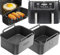 1 Baking Liner + 1 Ridged Liner for Ninja AF400UK & AF451UK | Reusable Silicone Air Fryer Accessories | Flat Base for Oil & Baking + Raised Ridges for Crisping | by iStock kitchen