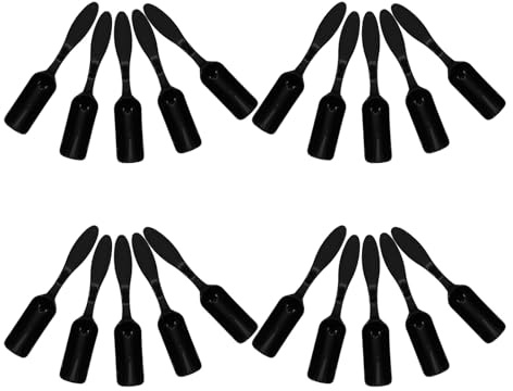 SHINEOFI 20 Piezas Paletas de Mano para Jardín 20 Piezas, Mini Pala de Jardinería de Plástico Ligera Negra, Herramienta Portátil Multifuncional para Cultivo de Suculentas y Trasplante en