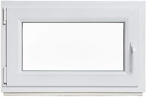 Kellerfenster - Kunststoff - Fenster - innen weiß/außen weiß - BxH: 100 x 50 cm - 1000 x 500 mm - DIN Links - 2 fach Verglasung - 60 mm Profil