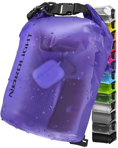 Nordlight Dry Bag and Waterproof Bag - (20L, Purple) Waterproof Packing Bag with Roll Top Closure and Shoulder Strap | Swimming, Beach, Canoeing, Stand Up Paddling, Diving