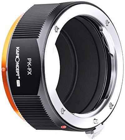 K&F CONCEPT Adaptador de Objetivo P/K-FX,Anillo Adaptador de Cámara Lente Compatible con Objetivos Pentax PK/K Mount a Cuerpo de Cámara Cámara Fujifilm Fuji X-Serie