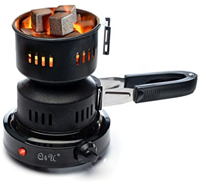 Q4U Charcoal Burner Black 650W Hot Plate UK PLUG