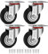 GBL Heavy Duty Ruedas + Tornillos - 75mm hasta 200kg - Paquete de 4 Ruedas silenciosas sin marcas en el suelo para muebles - Ruedas recubiertas de goma para carros - Ruedas plateadas