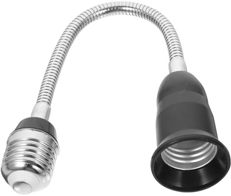 WHAMVOX Adattatore Portalampada E27 Prolunga e Rotazione a 360°, Materiale Pbt Robusto, Estensione Sicura per Lampade Domestiche