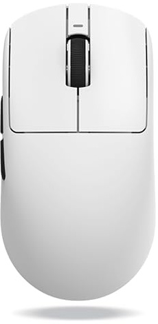 Souris de jeu sans fil ATK VXE Dragonfly série R1 – Ultra-légère (48–55 g), capteur PixArt PAW3395/3395 SE, DPI réglable jusqu’à 26 000 (R1 Pro, Blanc)