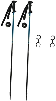 Oshhni Lot de 2 bâtons de Ski/randonnée légers et Robustes pour la randonnée, l'escalade et Le Ski, 95cm, Noir
