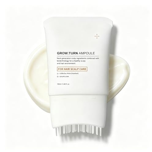 Siero per la crescita dei capelli e cura del cuoio capelluto con spazzola massaggiante integrata – Trattamento leggero, addensante e nutriente per donne e uomini (1PC)