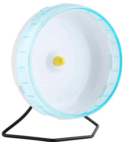 Nager Laufrad Orbital aus Kunststoff, 20 cm, Laufball Hamsterlaufrad Laufräder für Kleintiere, Hamster Maus Ratte Übung Spielzeug Käfig Zubehör mit Eisenständer